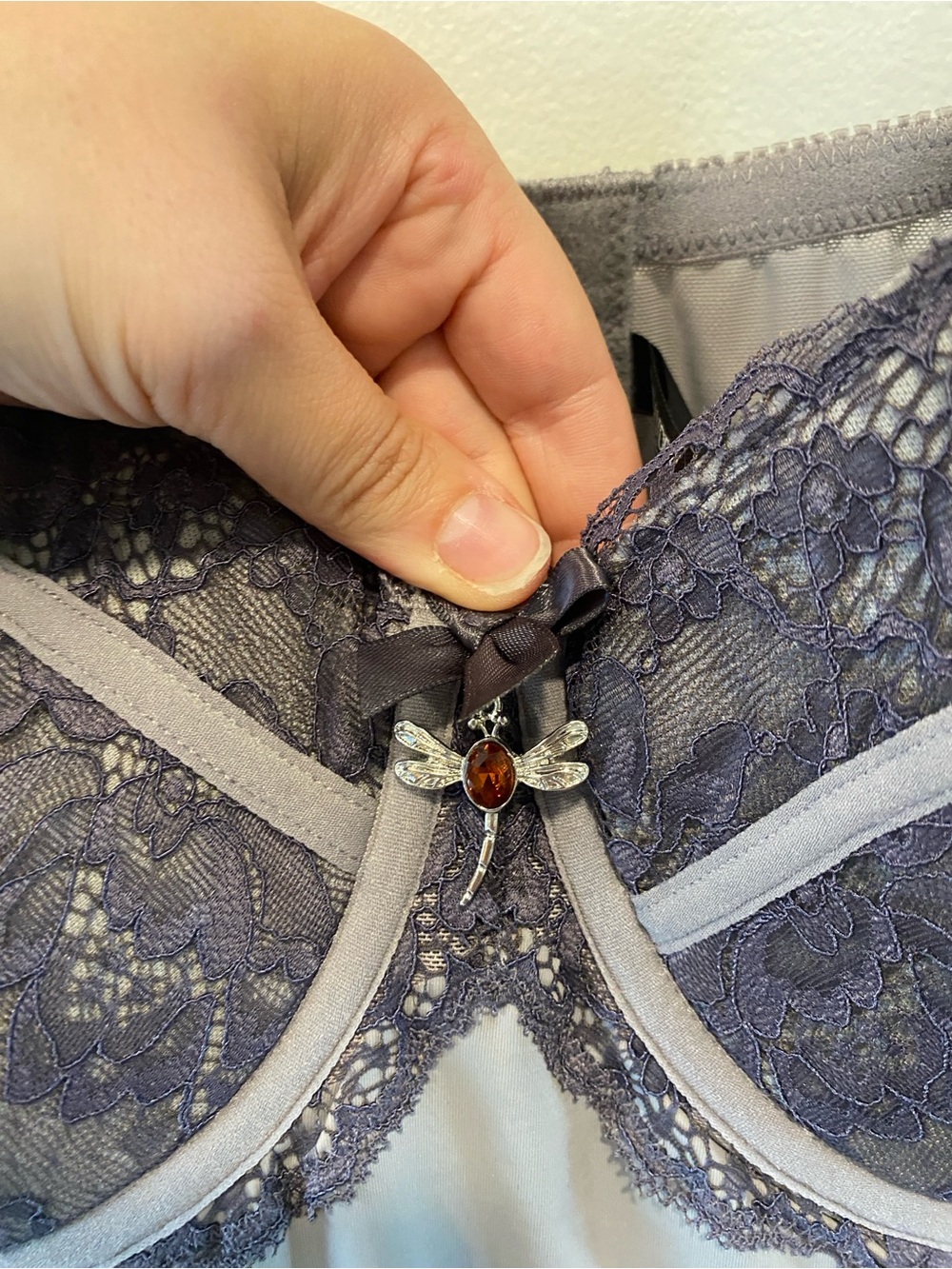 Torrid Outlander Dragonfly Lace Gray Bustier Corset Size 2 2X regency embroider - Picture 4 of 7